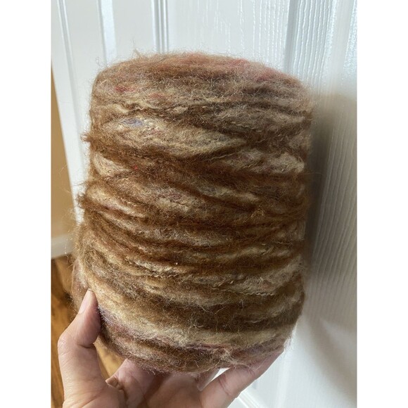 Fancy Soft Fluffy Cone Yarn Brown Mix Multicolor 500g #402 - Picture 1 of 5